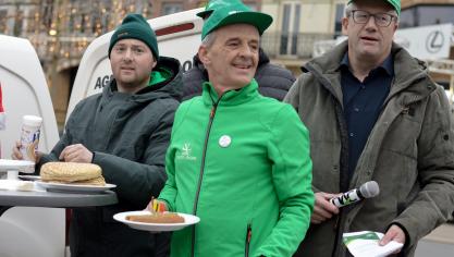 ABS en JongABS voerden in Roeselare actie tegen het Mercosur-akkoord van Europa.