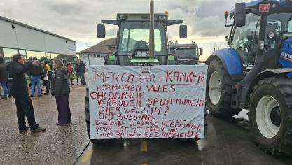 De boodschap op dit spandoek van een van de deelnemers aan de actie liet aan duidelijkheid niets te wensen over.