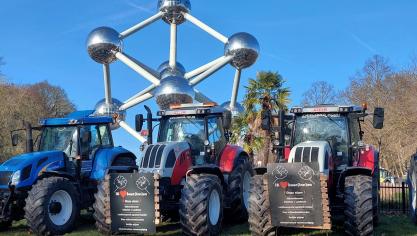 Op 18 janauri was er een manifestatie tegen het Mercosur-akkoord aan het Atomium in Brussel met zowat 300 tractoren en 500 aanwezigen.
