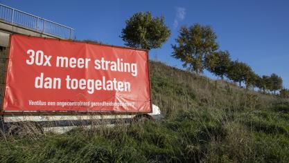 Betrokkenen uiten al jaren hun bezorgheid over de hoogspanningslijnen met protestborden langs het Ventilus-traject.