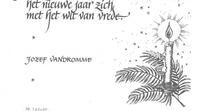 Ook in 2018 schreef plattelandsdichter Jozef Vandromme uit Geluwe voor elke maand van het jaar een echt buitengedicht. Deze tekening is van de hand van Frans Lasure.
