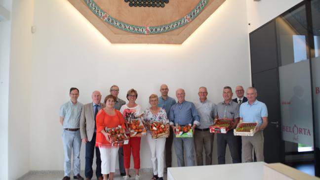 Van links naar rechts: Raf De Vis, Luc Peeters, Marja Van Dessel, Rudy Verbruggen, Sonia Smets, Lisette De Groof, Dirk Uytterhoeven, Jan Smets, Dominiek Devisch, Frans De Laet, Chris De Pooter en Dirk Bertels