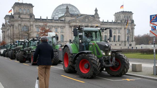 Duitse boeren gingen vorig jaar meermalen de straat op om te demonstreren voor een beter inkomen.