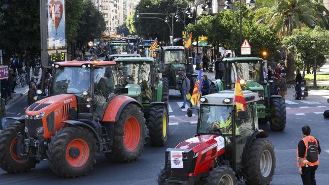 Spaanse boeren demonstreren in diverse steden voor betere prijzen.
