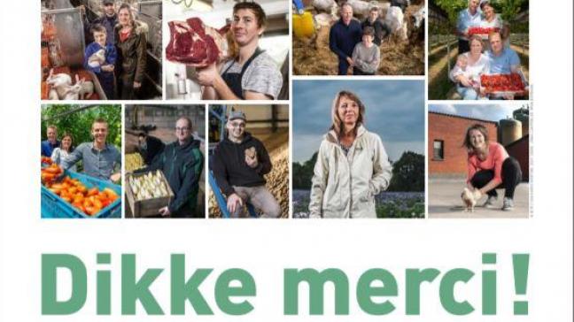 Op donderdag en vrijdag verschijnt een paginagrote ‘Dikke merci’ van Boerenbond in heel wat Vlaamse kranten.