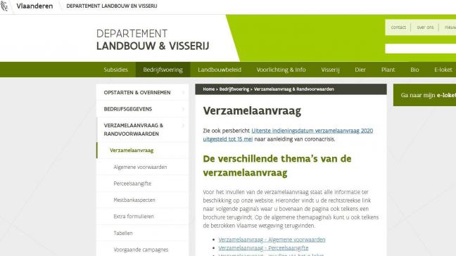 De verzamelaanvraag moet dit jaar uitelrijk ingediend worden op 15 mei, meer informatie vind je op de website https://lv.vlaanderen.be/nl.
