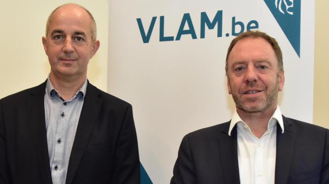 Guy Vandepoel (voorzitter) en Filip Fontaine (algemeen directeur) van VLAM.