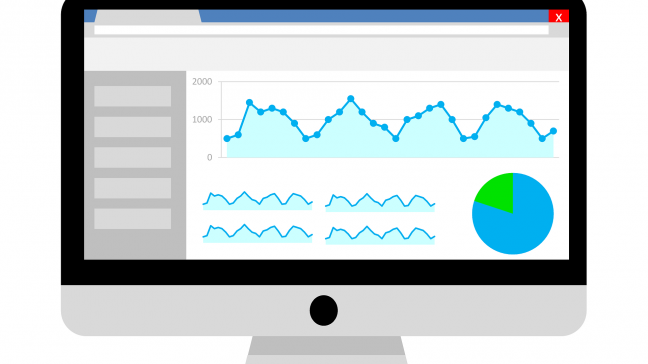 Via Google Analytics kan je onder andere bekijken welk percentage van de bezoekers op je website effectief iets aankoopt.