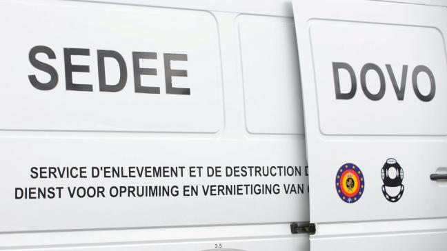De ontmijningsdienst (DOVO) werd ingeschakeld om de resten van de obus op te ruimen, klinkt het bij politiezone Arro Ieper.
