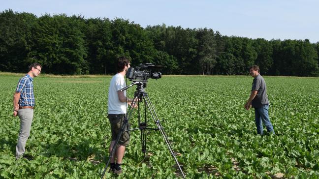 Opnames van proefveldwerking voor een webinar.