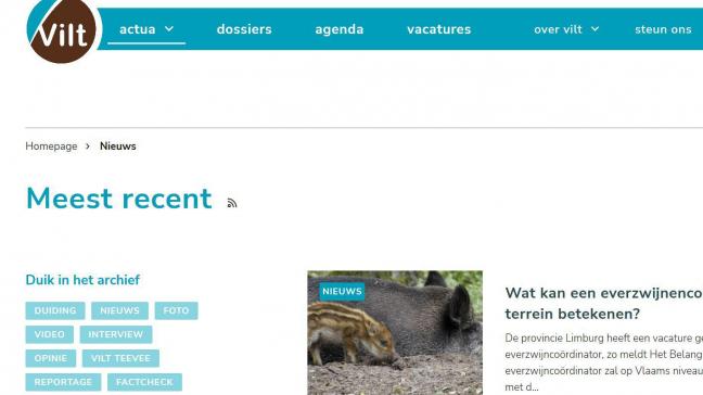 Vilt.be evolueert naar een 50-50% verhouding private en Vlaamse middelen.