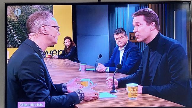 Jo Brouns tijdens het interview op ‘De 7de Dag’. Hij blijft de standpunten voor de landbouwsector verdedigen.