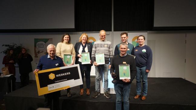 De winnaar en de genomineerden van de Koperen Kievit van Boerennatuur Vlaanderen.