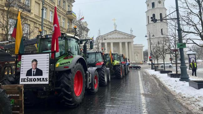 De komende dagen worden er 1000 landbouwvoertuigen en 5000 actievoerders verwacht in Vilnius.