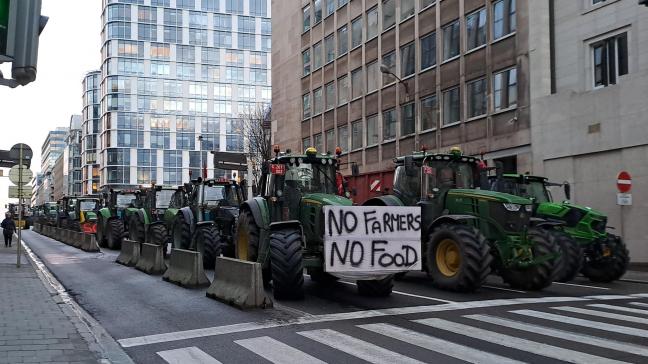 In Brussel verzamelden op 1 februari zo’n 1.300 tractoren bij het internationale boerenprotest.