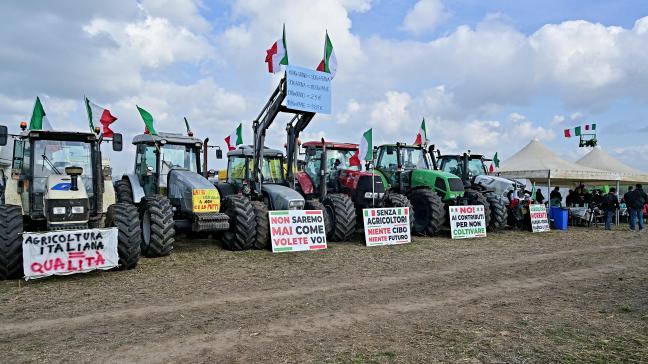 Ook in Italië is er afgelopen week boerenprotest geweest.