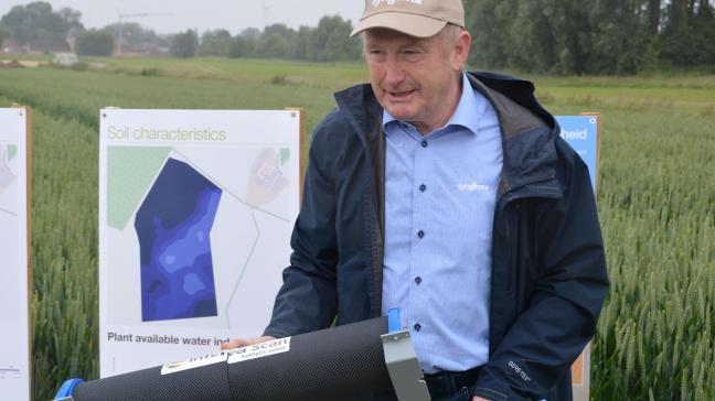 Edward Vander Linden toonde een prototype van de Interra Scan-tool, die je bodem gedetailleerd in kaart brengt.