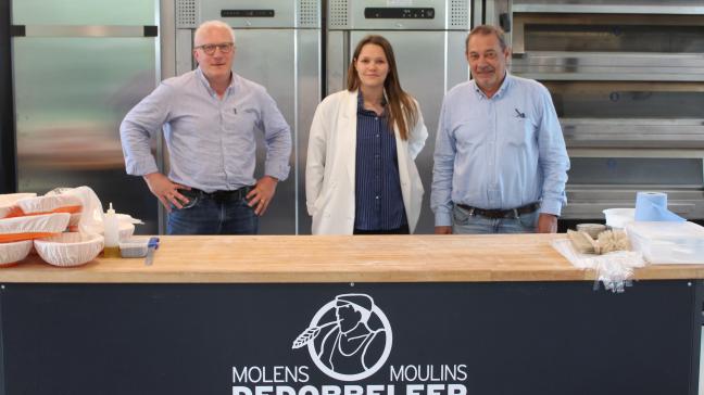 Pierre-Yves Piret van Prodabio en Ella en René Dedobbeleer van Molens Dedobbeleer (v.l.n.r.) kijken uit naar de volgende editie van de landbouwbeurs in Libramont.