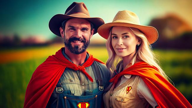 Er zijn heel wat krachtige mannen en vrouwen actief in de landbouwsector.