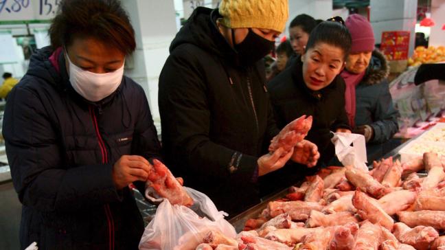 Onder meer varkenspoten worden zeer gesmaakt in China.