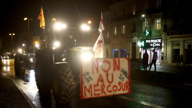Franse boeren protesteerden tegen het vrijhandelsakkoord met Mercosur-landen.