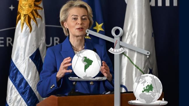 Commissievoorzitter Ursula von der Leyen speelt in dit Mercosur-verhaal een bedenkelijke hoofdrol.