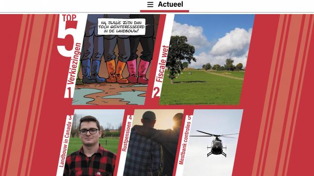 Ontdek de meest gelezen artikelen van het voorbije jaar van de katern Actua in Landbouwleven.