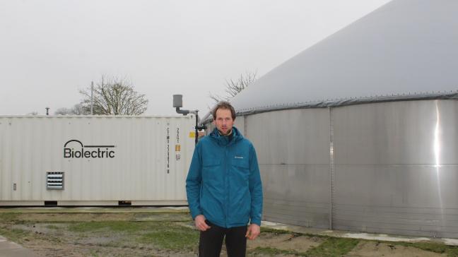 Met de nieuwbouw en de  pocketvergister heeft  Joachim De Ruyck alles  dicht bij elkaar.