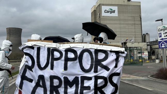 Honderden activisten van Code Rood voerden vorig week actie tegen Cargill.