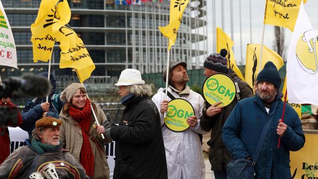 Milieubewegingen en sommige landbouworganisaties protesteren tegen de geplande versoepeling van de GGO-wetgeving.