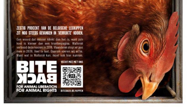 In deze advertentie van Bite Back staan onjuiste gegevens en wordt de consument misleid, meent de Landsbond Pluimvee.