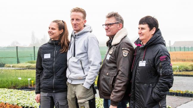 Van links naar rechts: Nayana Willemyns, Stijn Devriendt, Luc Yde en zijn partner Marie-Rose.
