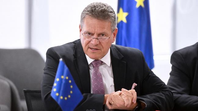 Eurocommissaris voor Handel Maros Sefcovic spreekt met de ambassadeurs van de lidstaten over de situatie.