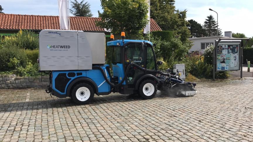 Het verbruik van een heetwatermachine (Heatweed, met werktuigendrager Multihog MX) kan tot een vijfde herleid worden door het inzetten van sensoren.