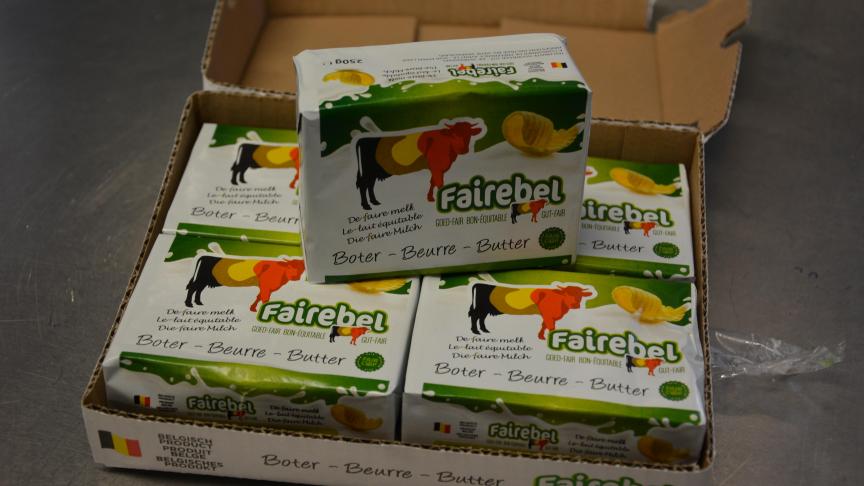 De Fairebel-boter wordt verkocht in pakjes van 250 gram.