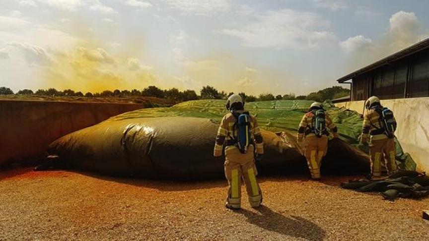 Volgens Preventagri is het beter om zelf niets te ondernemen bij silogassen en de brandweer in te schakelen