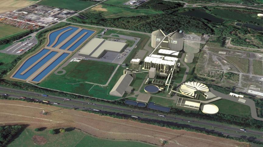 De suikerfabriek van Seneffe is ontworpen om 14.000 ton bieten per dag te verwerken. ©COBT