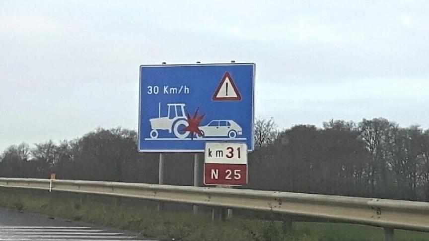 Vanaf 2020 zal geen tractorverkeer meer worden toegestaan op de Waalse gewestweg N25.