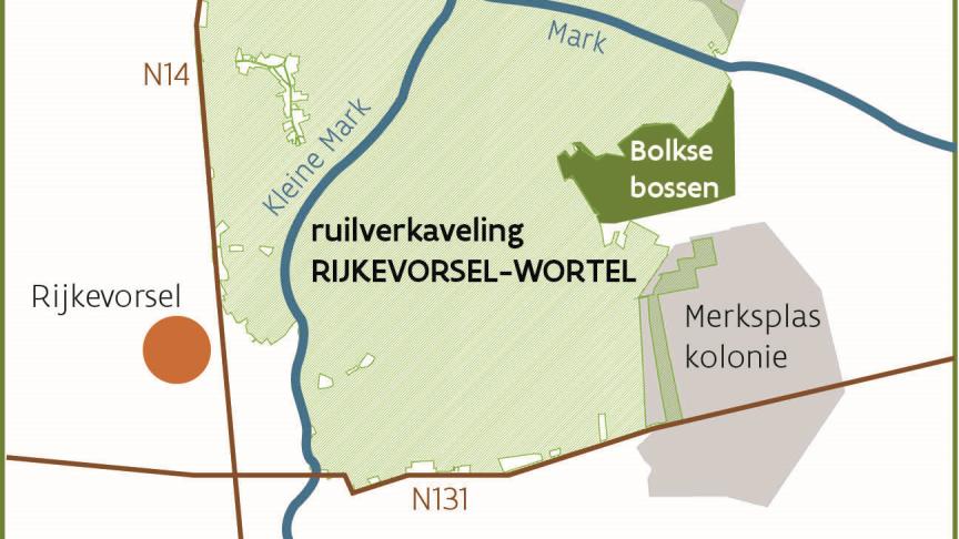 Situering ruilverkaveling Rijkevorsel-Wortel