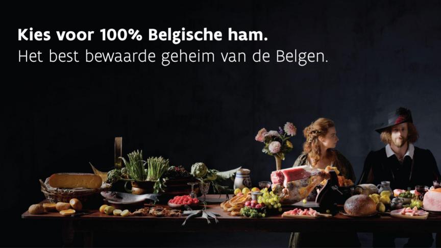 Het nieuwe campagnebeeld om de Vlaamse consument aan te sporen voor Belgische ham te kiezen