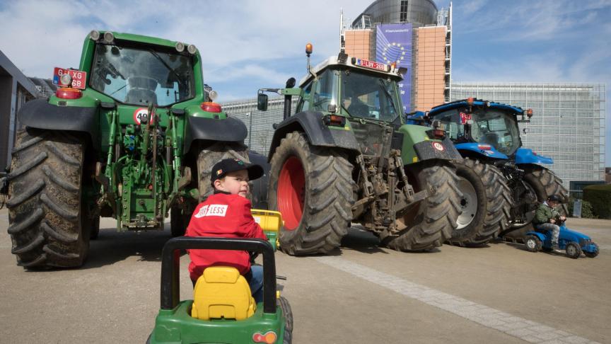 In Den Haag, Berlijn en Parijs kwamen boeren massaal met tractoren demonstreren. In Brussel gebeurde dit ook al vaker, maar blijft het voorlopig stil.