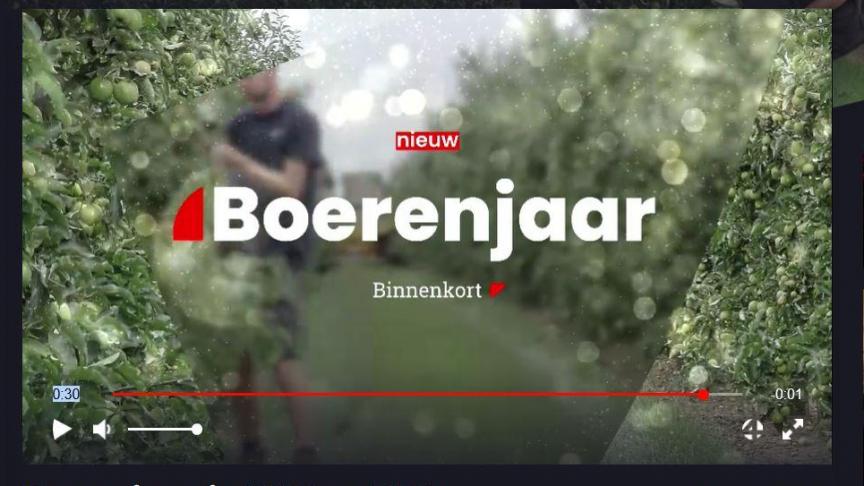 De trailer van het nieuwe programma Boerenjaar loopt intussen op VIER.