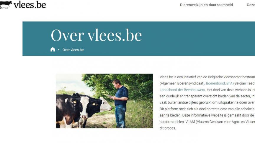 De nieuwe website www.vlees.be.