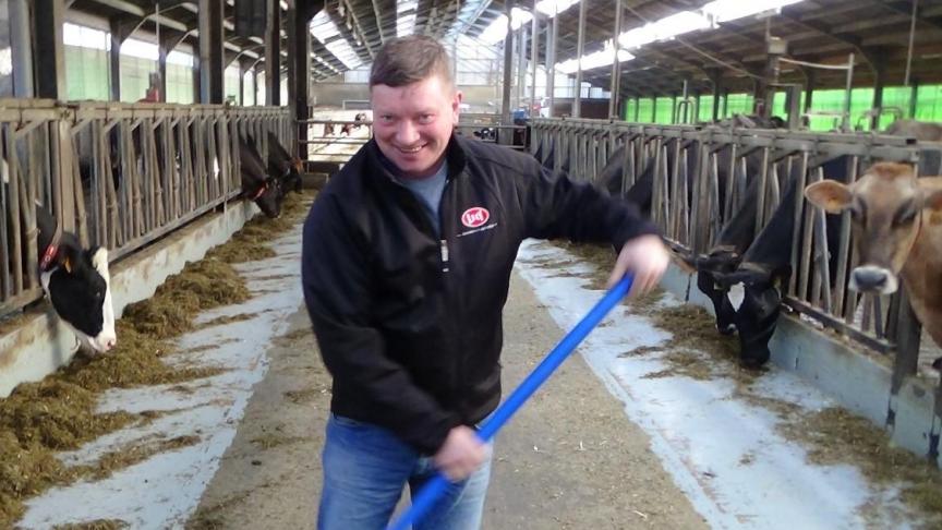 Philip Sinnaeve is een van de melkveehouders die deelneemt aan het klimaattraject Klimrek.