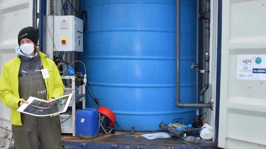 De Moving Bed Bioreactor werd door Inagro gedemonstreerd op het evenement ‘Inagro te velde’.