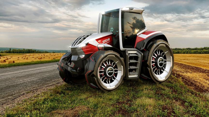 De Steyr Konzept is een studiemodel van de tractor van de toekomst.