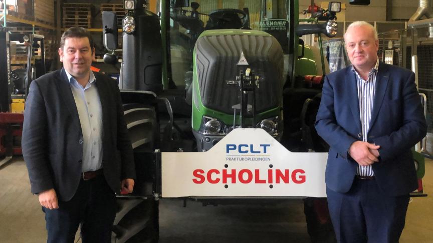 De nieuwe PCLT-directeur, Marc Ballekens (rechts), met de voorzitter van de raad van Bestuur Bart Dochy .