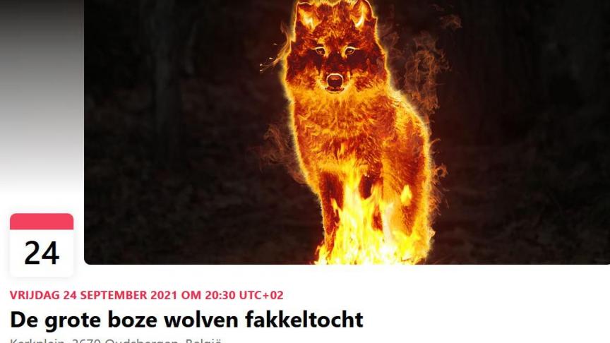 Boeren organiseren vrijdag 24 september een fakkeltocht tegen de wolf in Limburg, zo meldt de organisatie op Facebook.