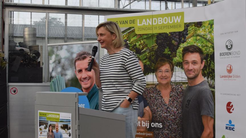 Vlaams minister Hilde Crevits op de officiële opening van de Dag van de Landbouw.