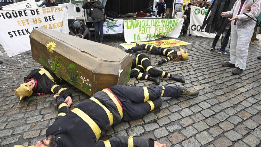 De manifestatie was een initiatief van verenigingen zoals Boerenforum, Mouvement d'Action Paysanne, Youth For Climate, Grootouders voor het Klimaat of Inter-Environnement Wallonie.
